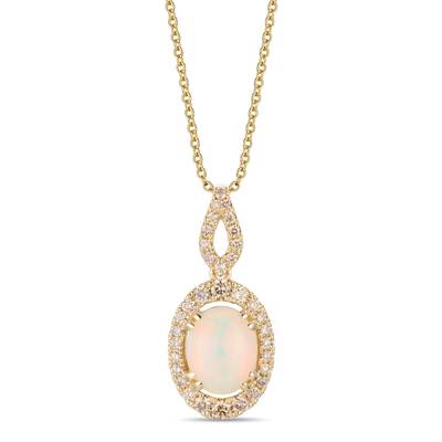 Le Vian 14k Honey Gold Neopolitan Opal & Nude Diamonds Oval Pendant TSXX41