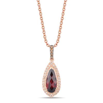 Le Vian 14k Strawberry Gold Chocolate Diamonds & Nude Diamonds Oval Pendant TTMF10GA