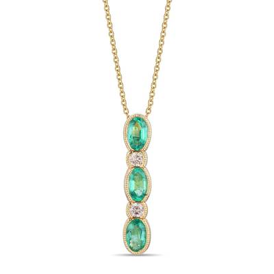 Le Vian 14K Honey Gold Costa Smeralda Emeralds & Vanilla Diamonds Pendant TTNW3