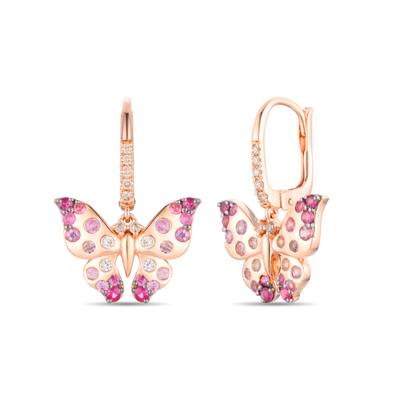 Le Vian 14k Strawberry Gold Oval Nude Diamond Earrings TTUN23