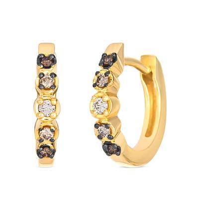 Le Vian 14K Honey Gold Chocolate Ombré Diamond Earrings 0.1 ct.