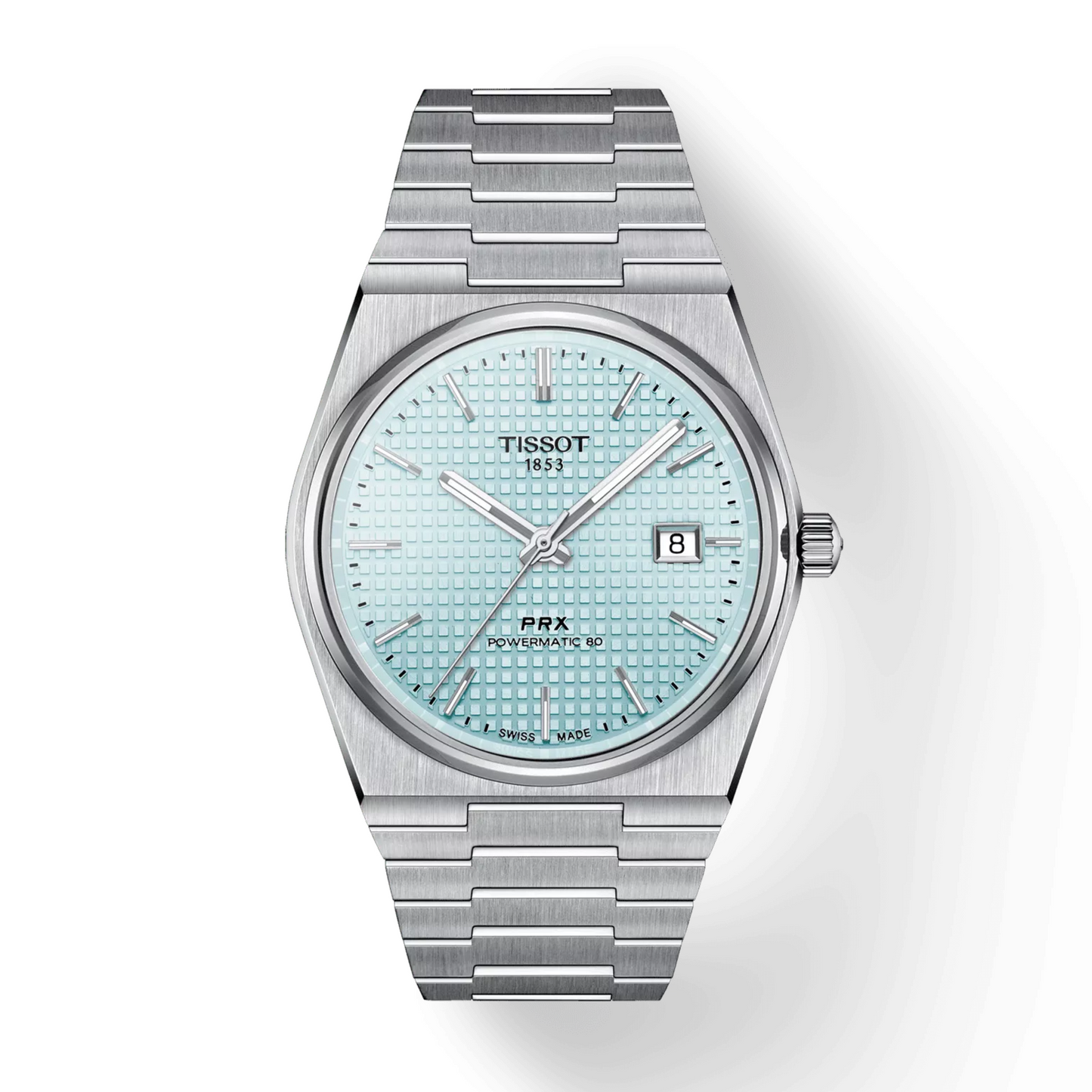 Tissot 80 PRX Sapphire Crystal Stainless Steel Ice Blue Dial Automatic Watch 40mm