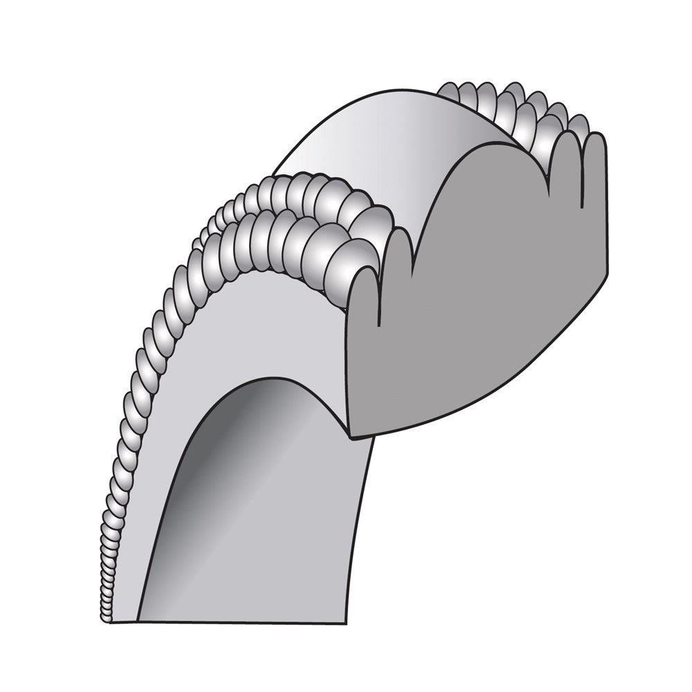 14k White Gold Double Milgrain Wedding Band, Size 6.5 - Image 5