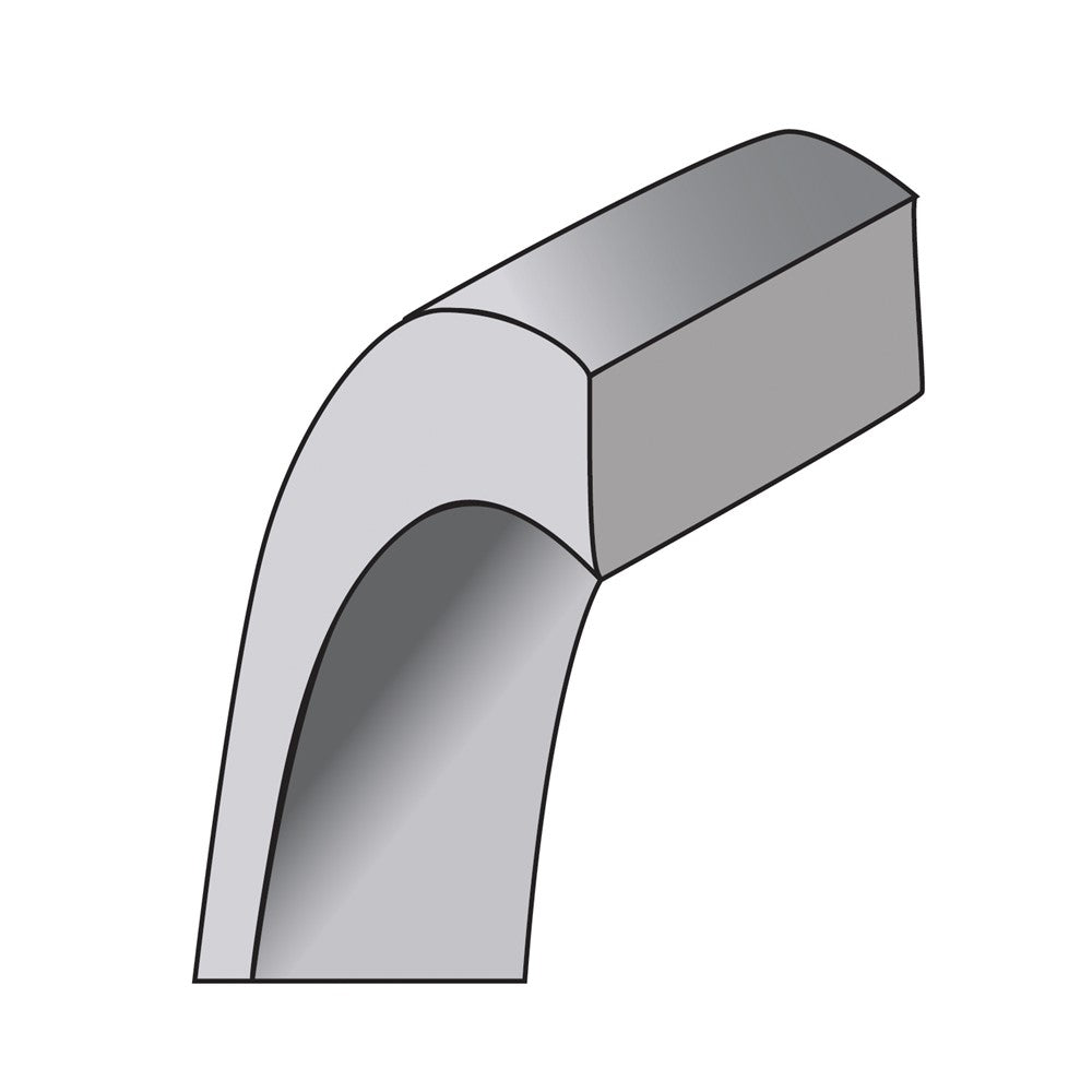 14k White Gold Flat Wedding Band, 12mm, Size 11 - Image 4