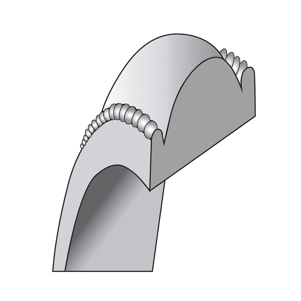 14k White Gold 8mm Milgrain Half Round Wedding Band Size 12.5 - View 5