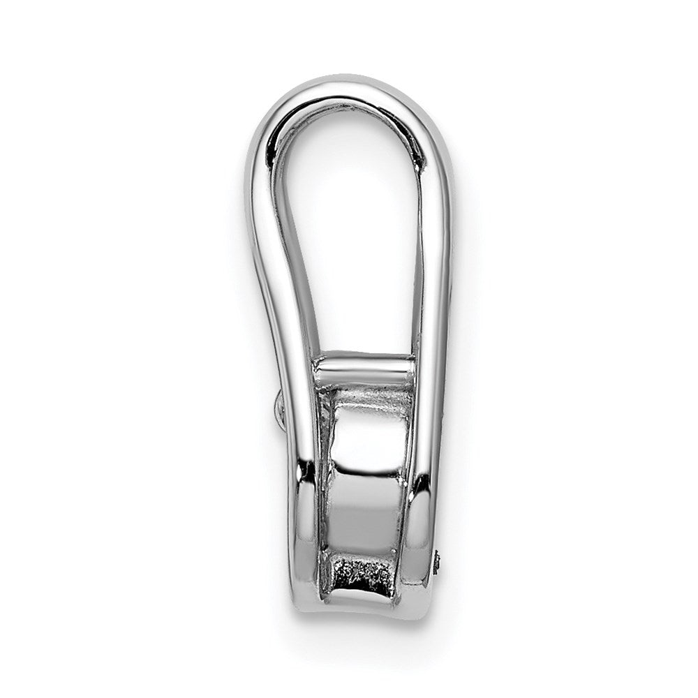 14k White Gold Complete 4.7mm VS Diamond Teardrop-Shape Slide Fits up to 3mm Regular/6mm Fancy or Reversible Omega - View 2