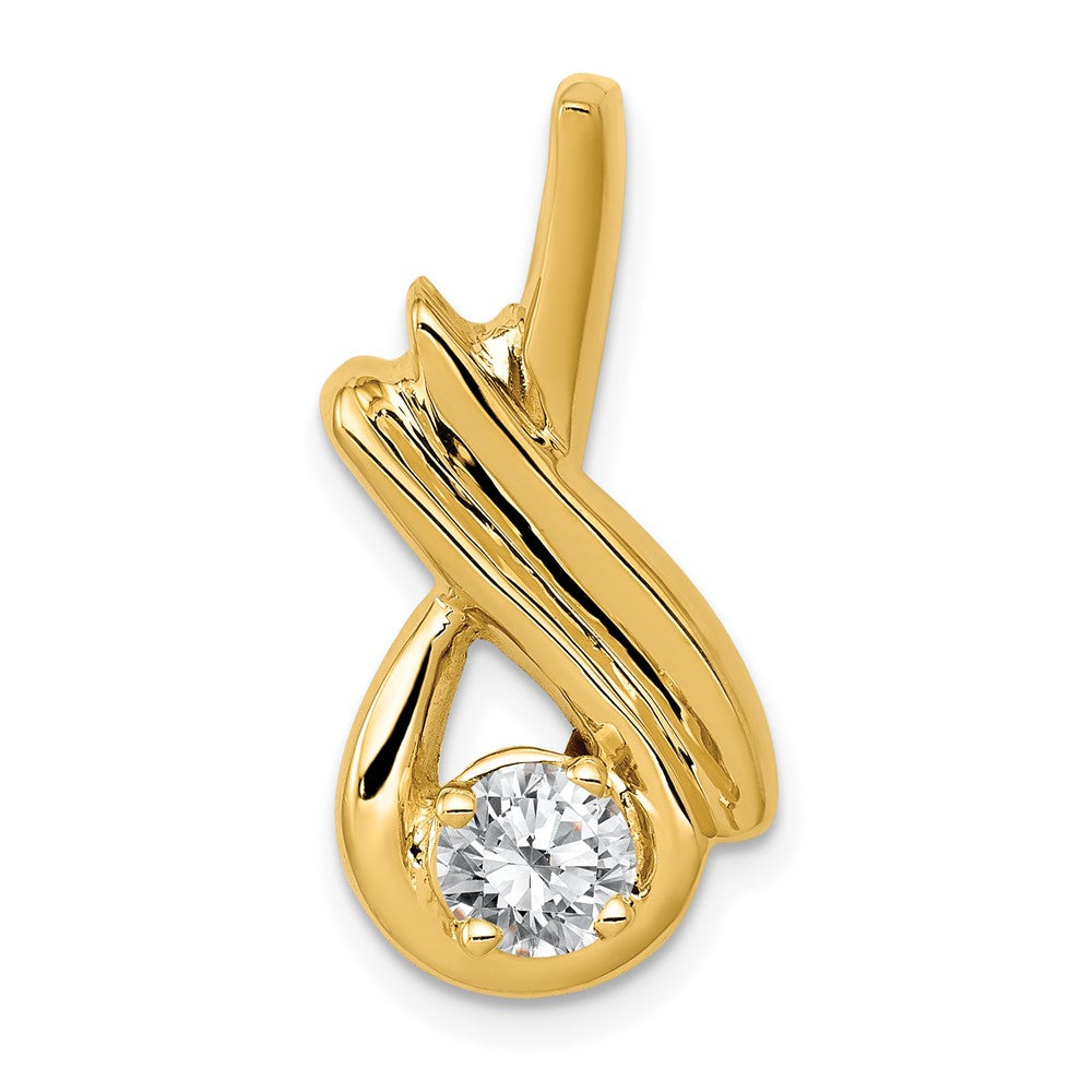14k Complete 1/2 carat AAA Diamond Slide Fits up to 8mm Regular/Fancy/Reversible Omega - View 1