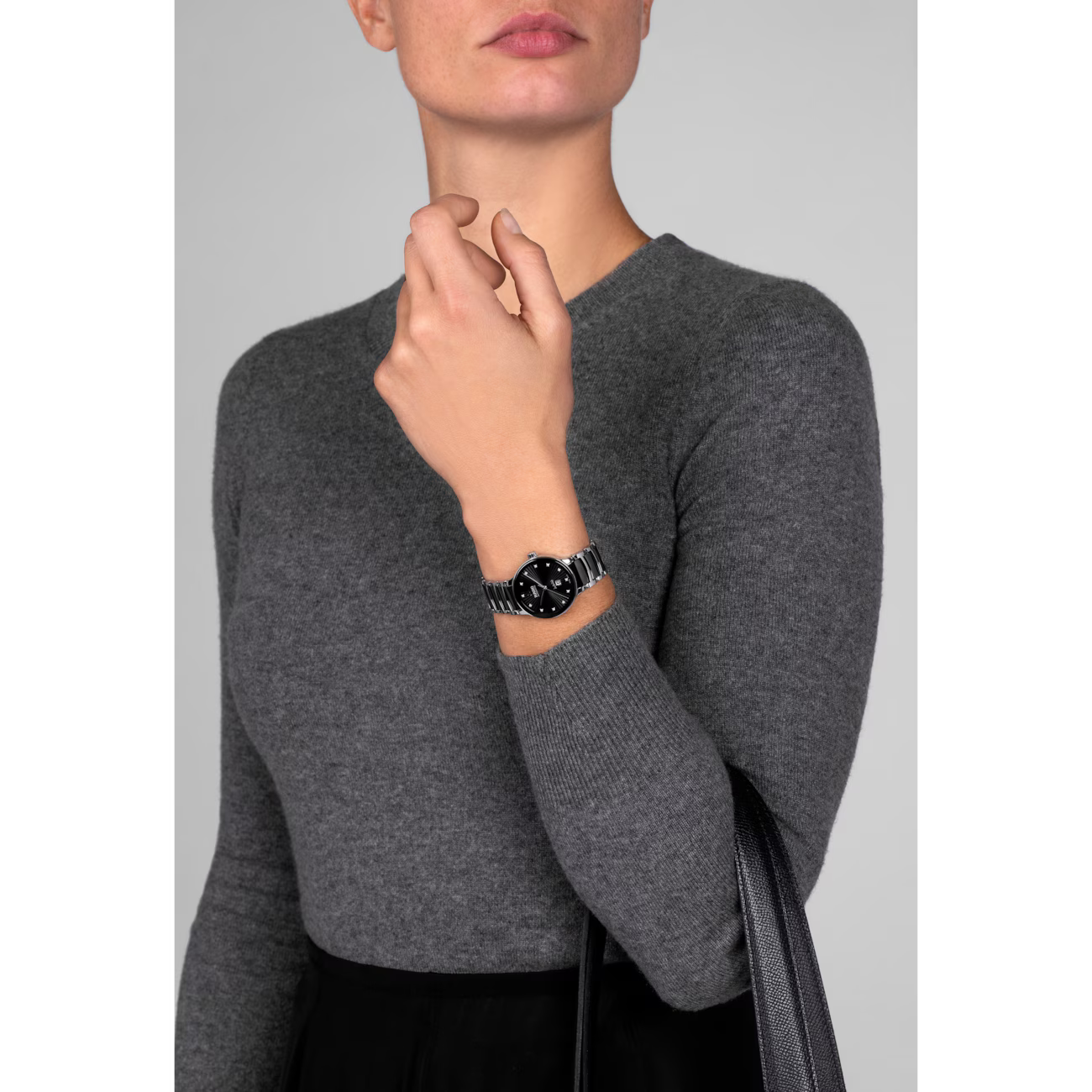 Rado Centrix Automatic Diamonds Black Dial Two-Tone Stainless Steel 30.5mm