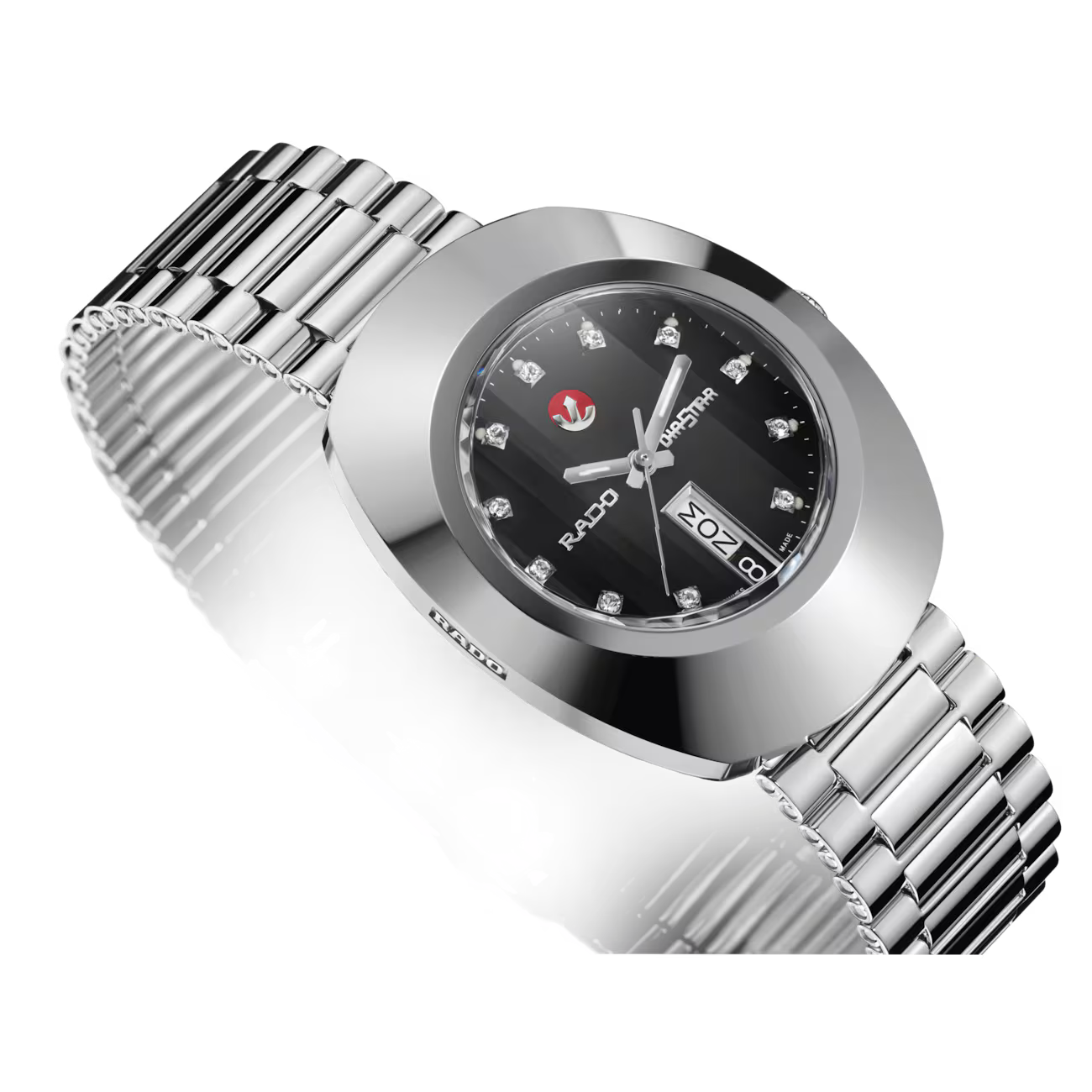 Rado DiaStar Original Black Stainless Steel Automatic Watch 35 mm