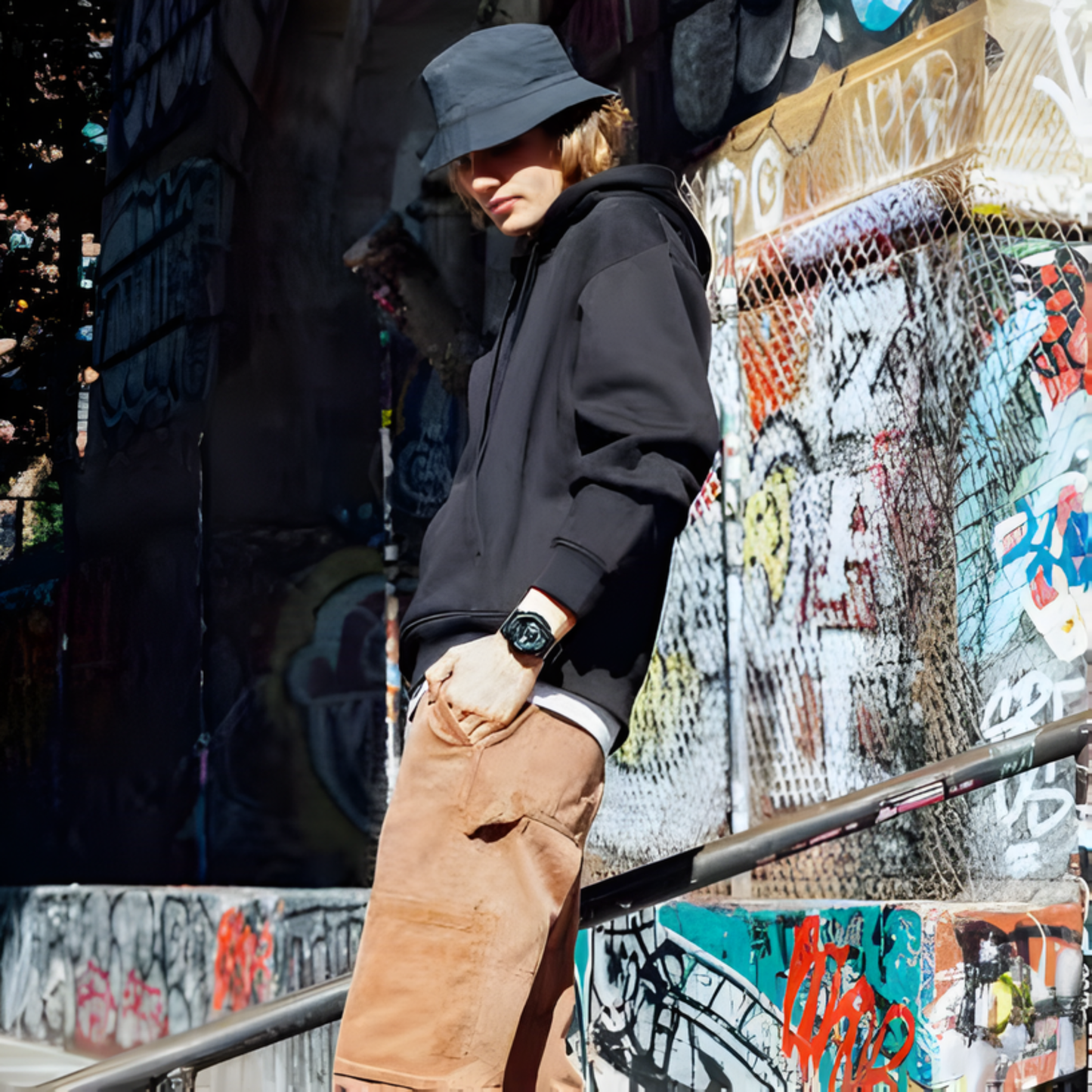 G-SHOCK GA110 Series Black Analog-Digital Watch 55 mm