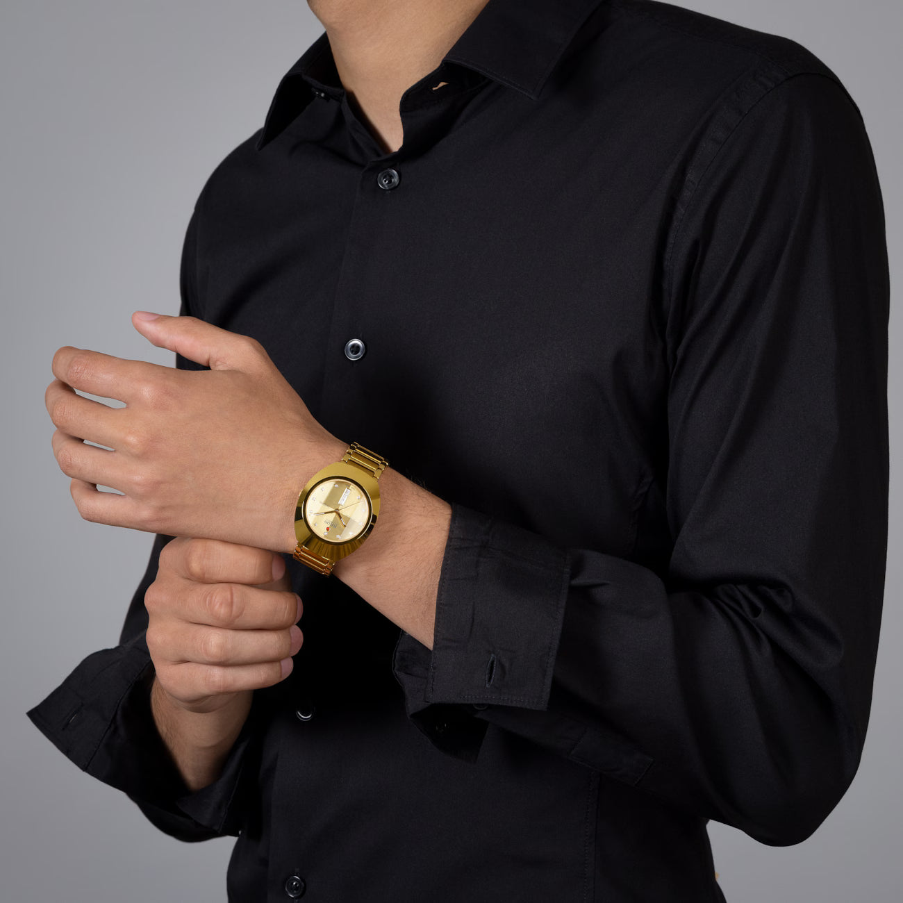 Rado DiaStar Original Diamond Gold Stainless Steel Automatic Watch 38 mm