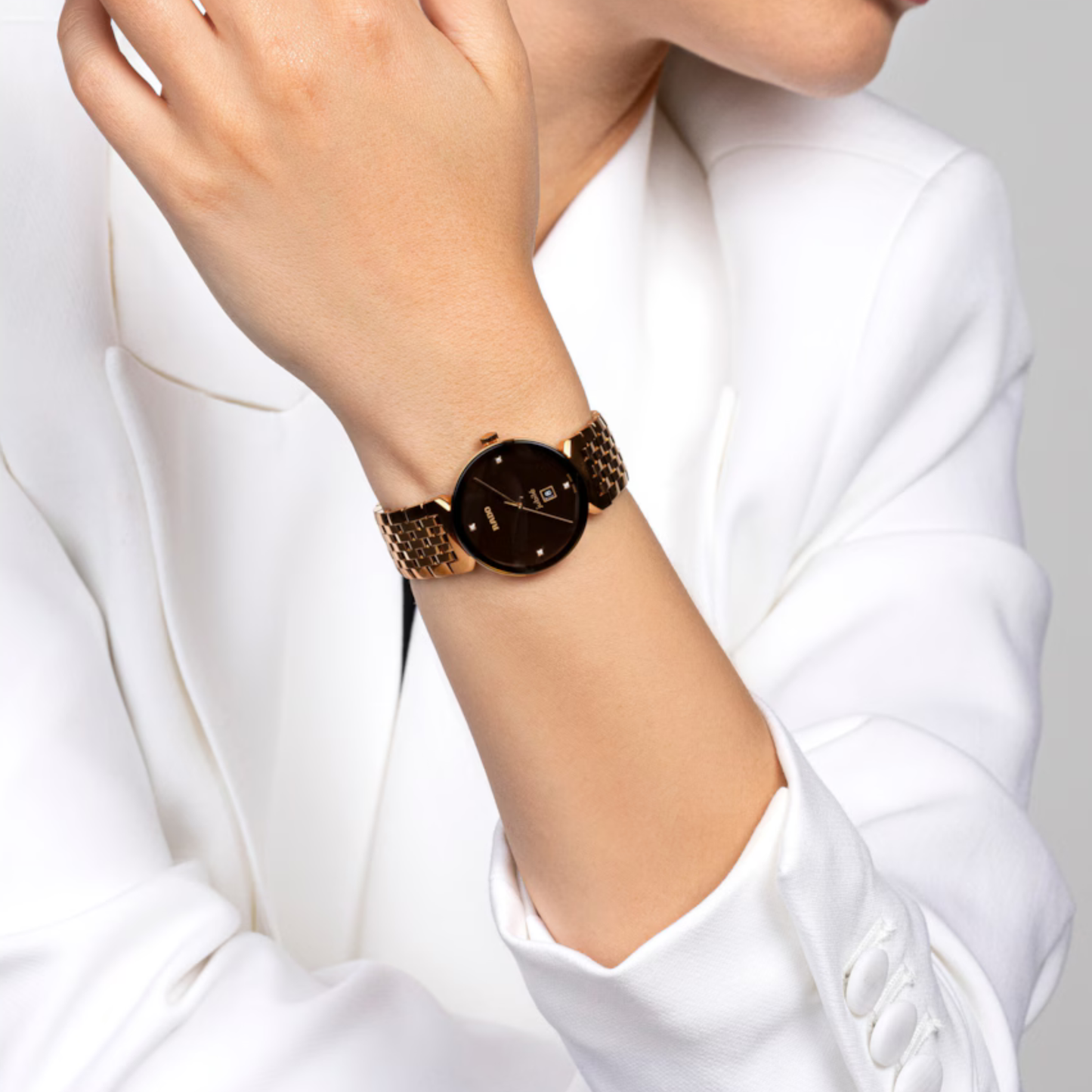 Rado Florence Classic Diamond Black Stainless Steel Watch 30 mm