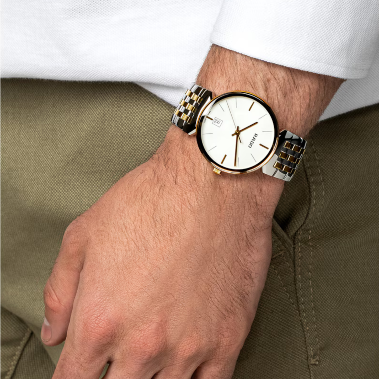 Rado Florence Classic White Two-Tone Stainless Steel Watch 38 mm