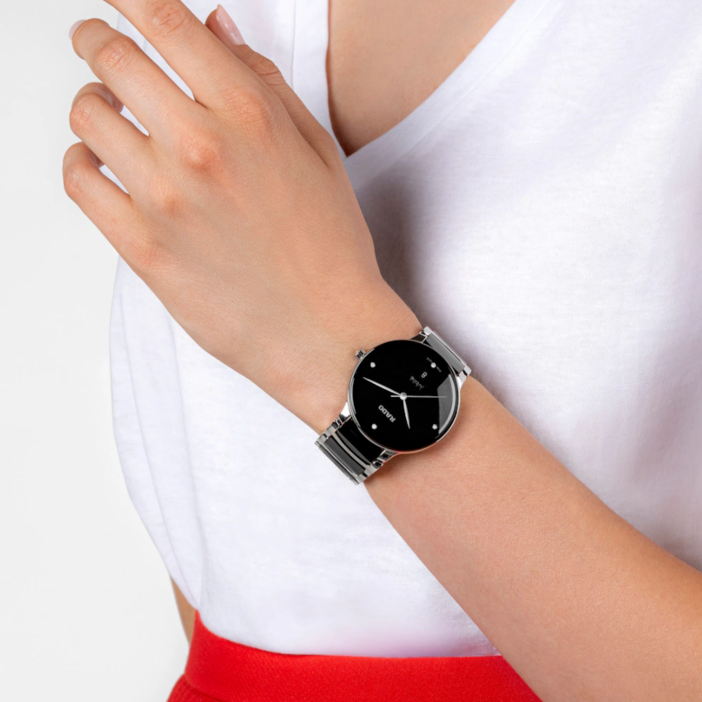 Rado Centrix Black Diamond Ceramic Watch 39.5 mm