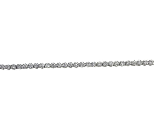 14K White Gold 2.73 ct. CVD Diamond Tennis Necklace