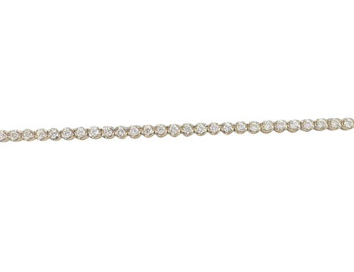 14K Yellow Gold 2.70 ct. CVD Diamond Tennis Necklace