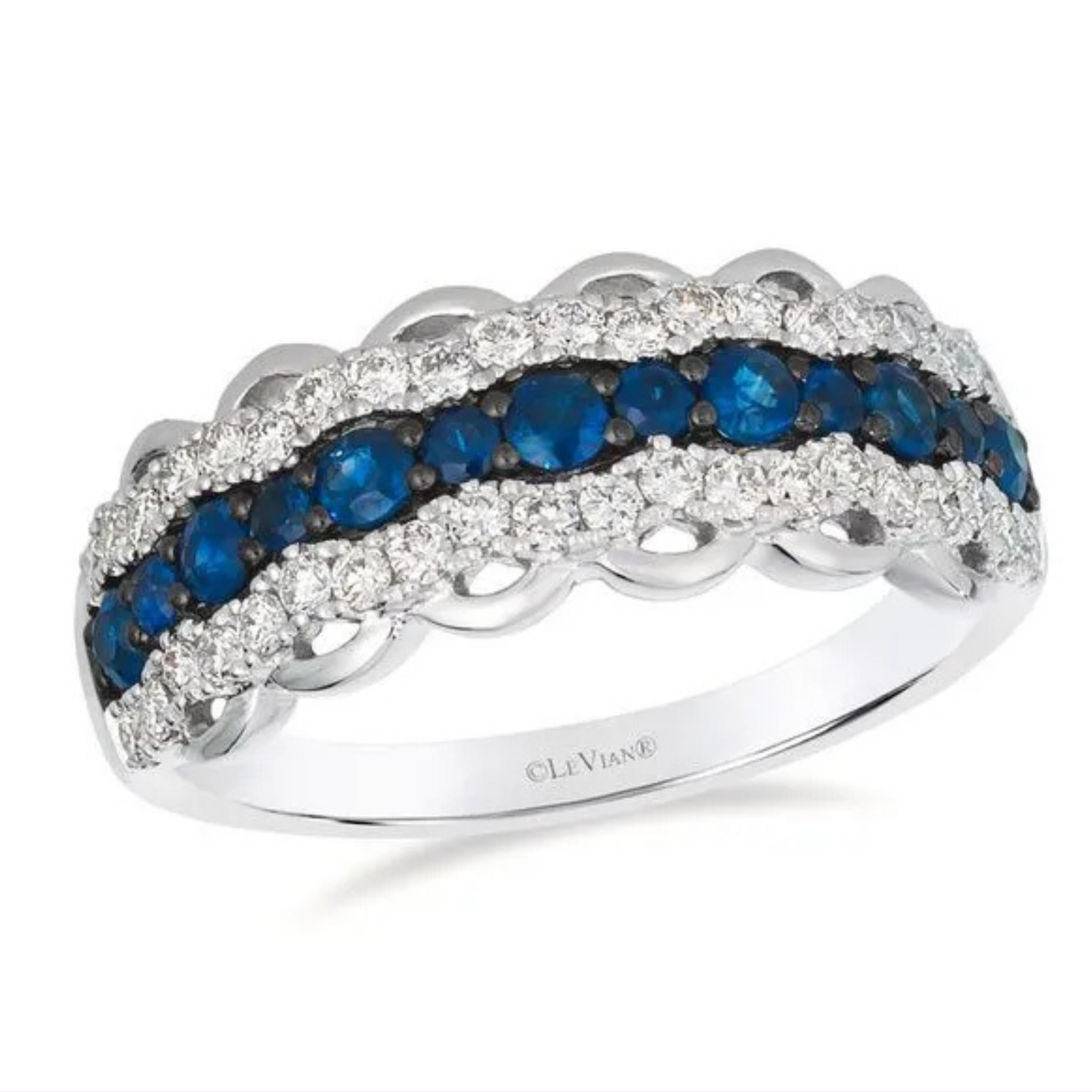 Le Vian 14K Vanilla Gold Blueberry Sapphire & Vanilla Diamond Ring 0.5ct