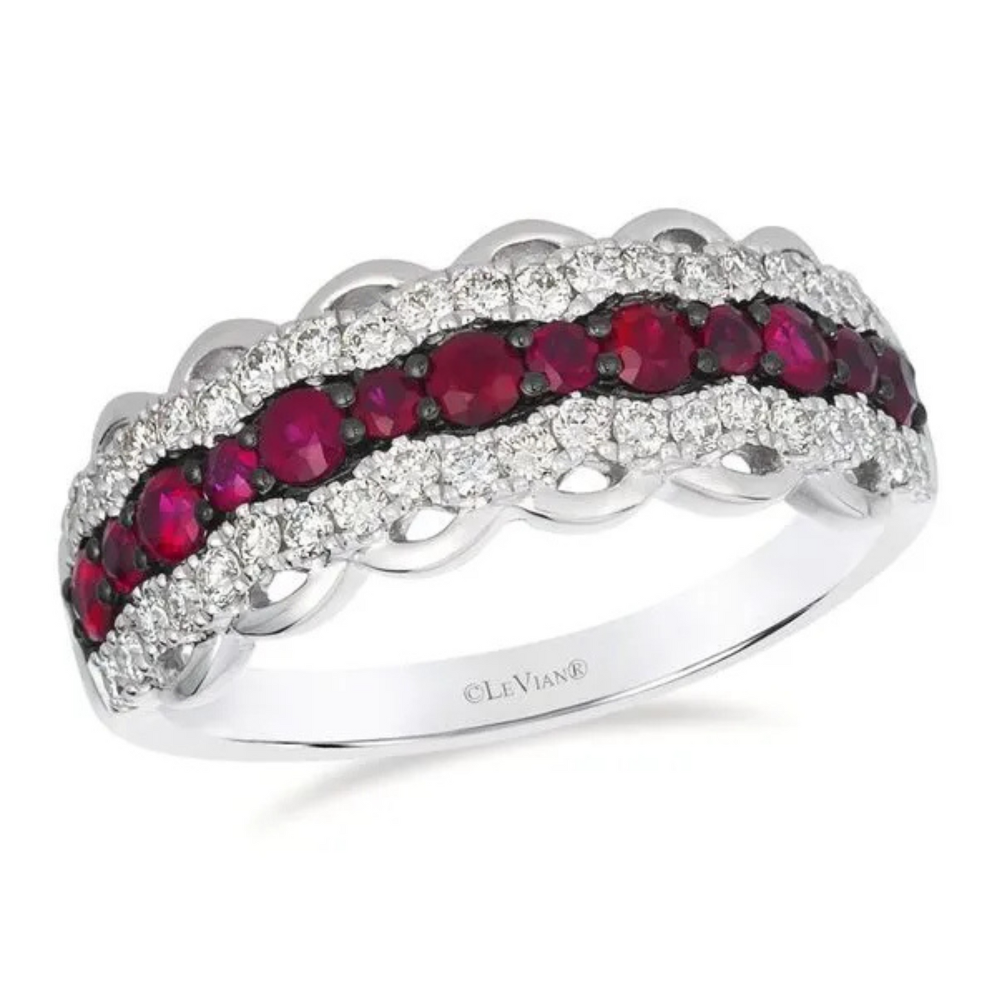 Le Vian 14K Vanilla Gold Passion Ruby & Vanilla Diamond Ring 0.5ct