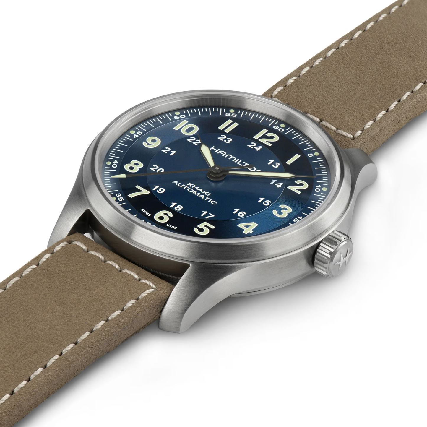 Hamilton Khaki Field Titanium Automatic Blue Dial Watch 42mm