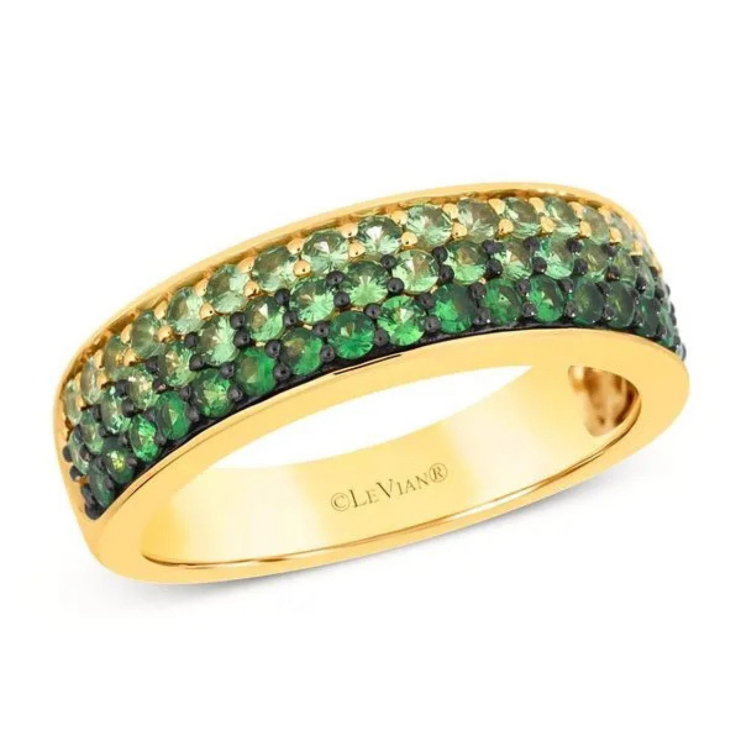 Le Vian 14K Honey Gold Ombre Shade of Tsavorite Ring 0.875ct