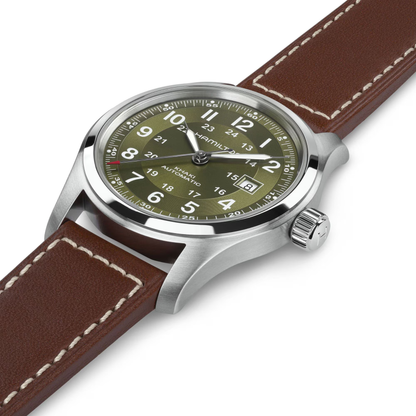 Hamilton Khaki Field Automatic Green Dial Watch 42mm