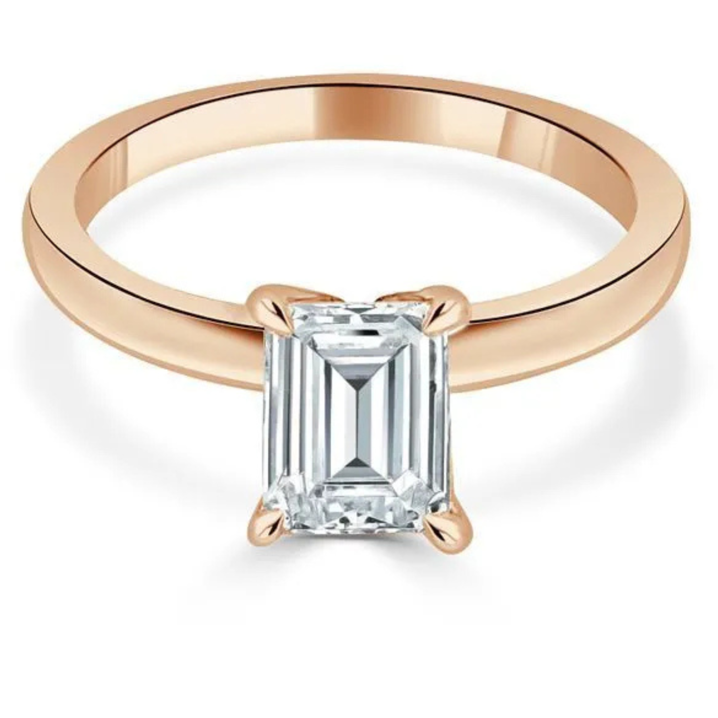 Imagine Bridal 14K Rose Gold Emerald 1.00ct