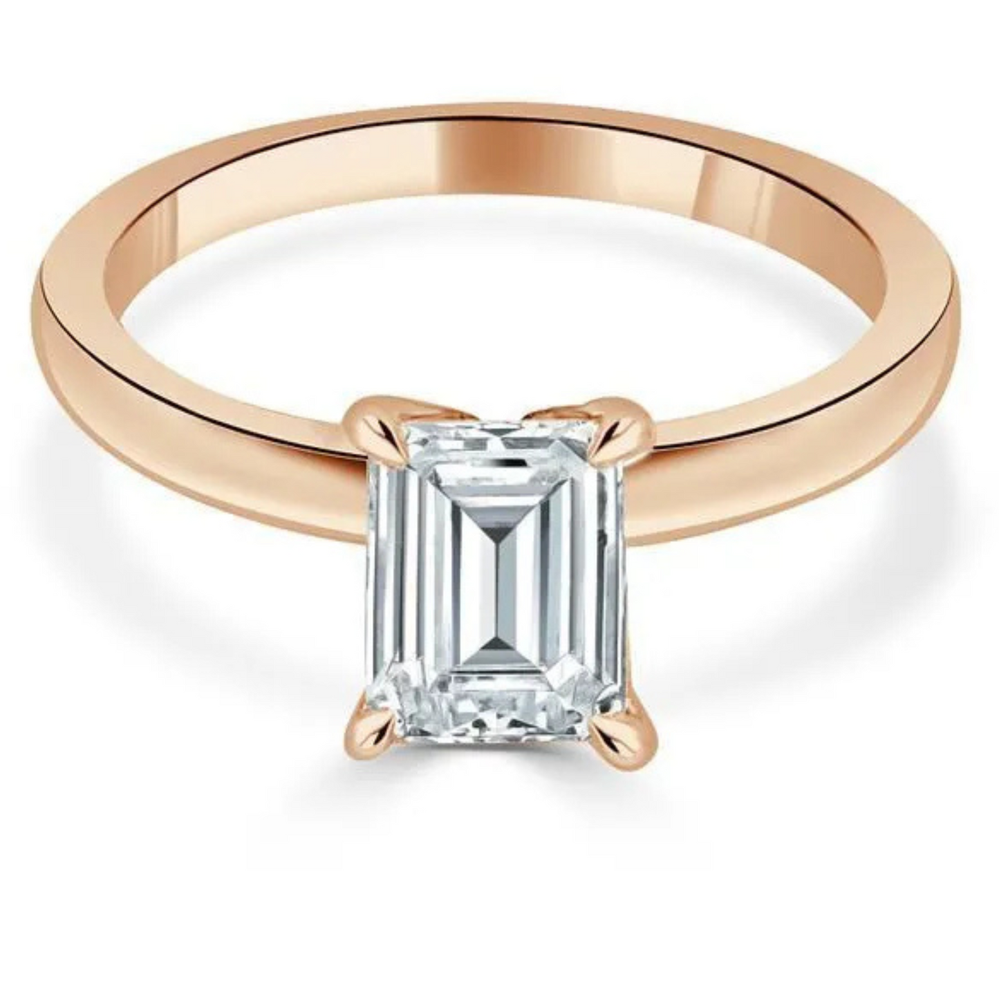 Imagine Bridal 14K Rose Gold Emerald 1.00ct