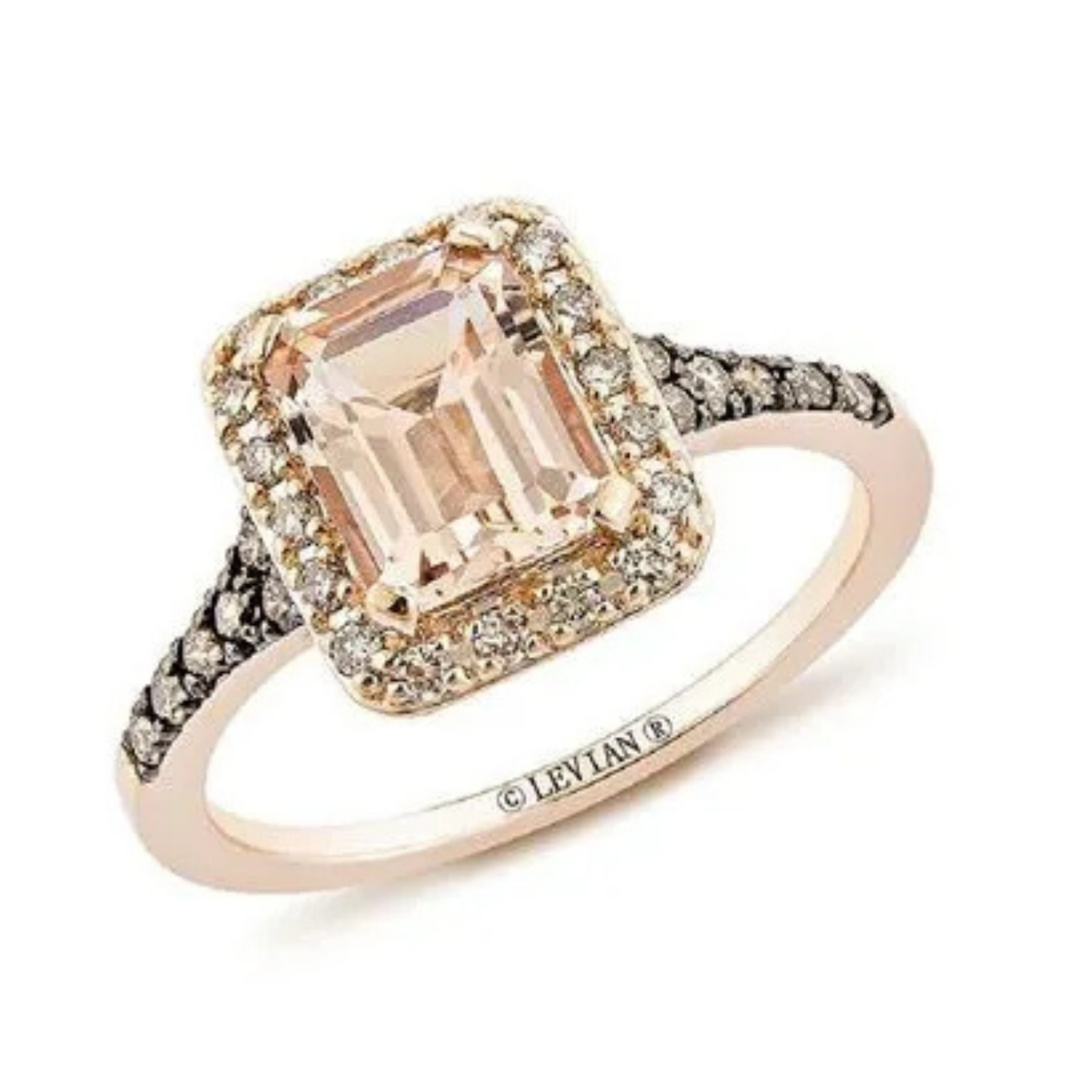 Le Vian 14K Strawberry Gold Peach Morganite & Diamonds Ring 1.167ct