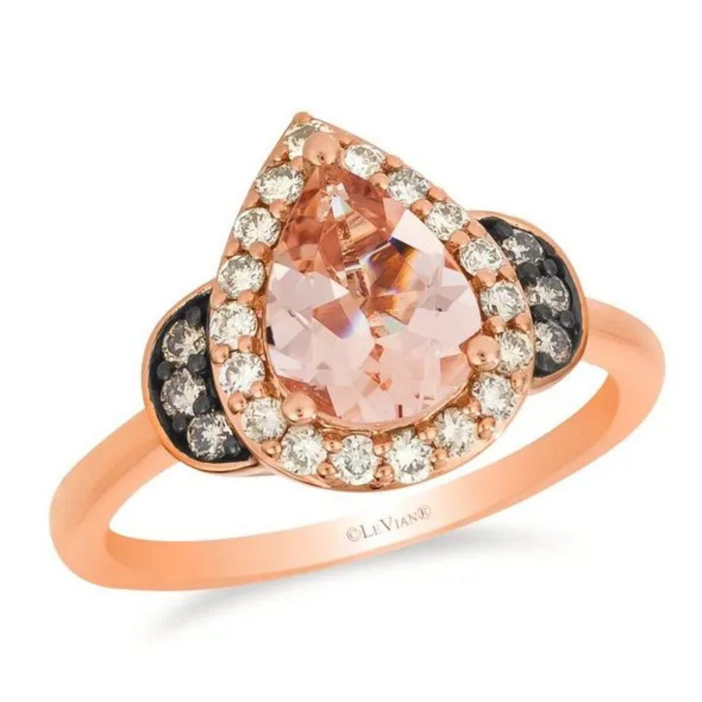 Le Vian 14K Strawberry Gold Chocolate & Nude Diamonds Ring 0.333ct