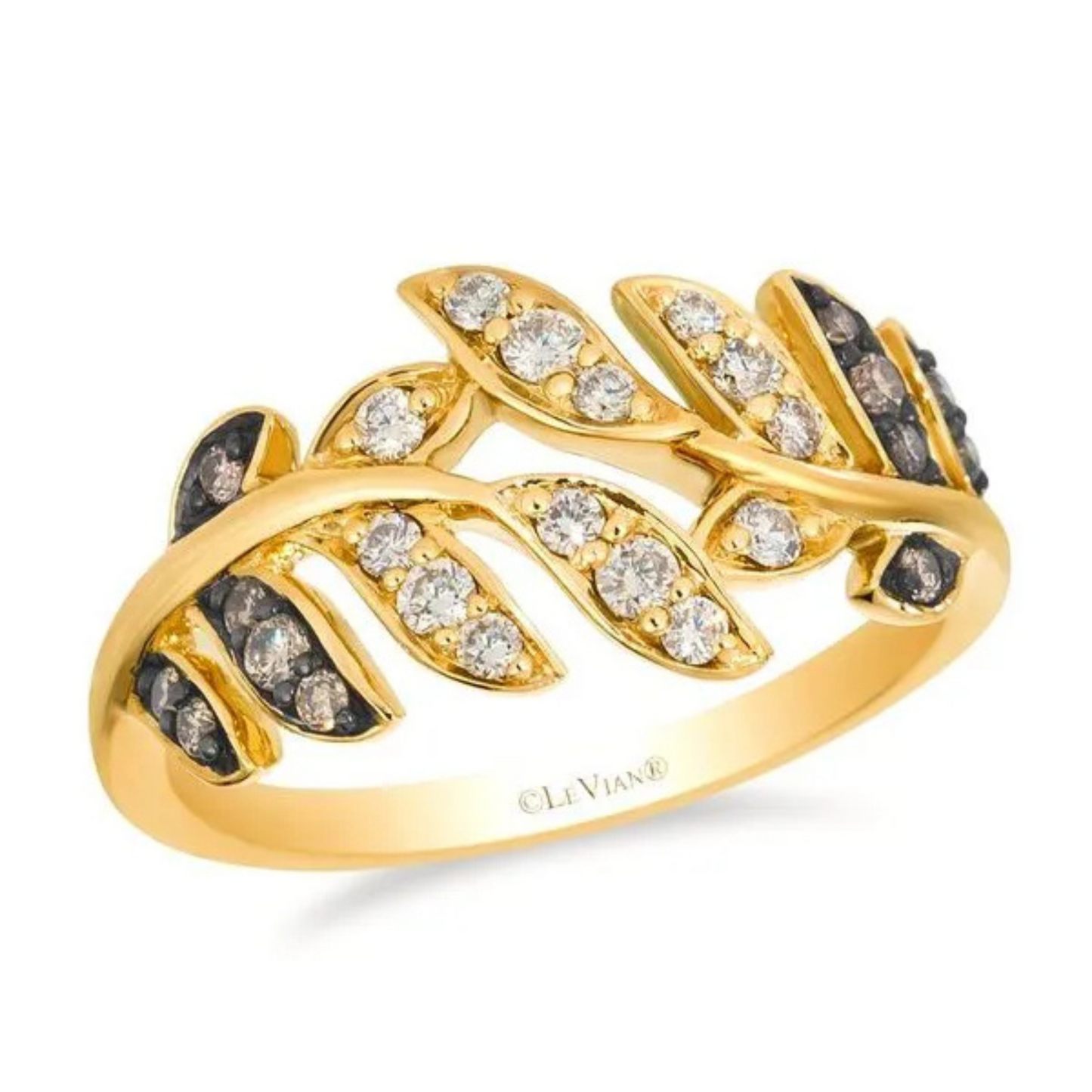 Le Vian 14K Honey Gold Nude & Chocolate Diamonds Ring 0.25ct