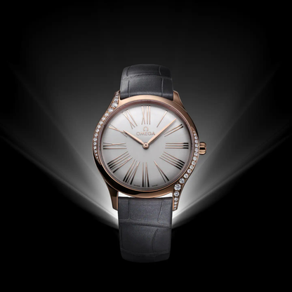Omega De Ville Trésor Sedna Rose Gold Silver Dial Watch 36 mm