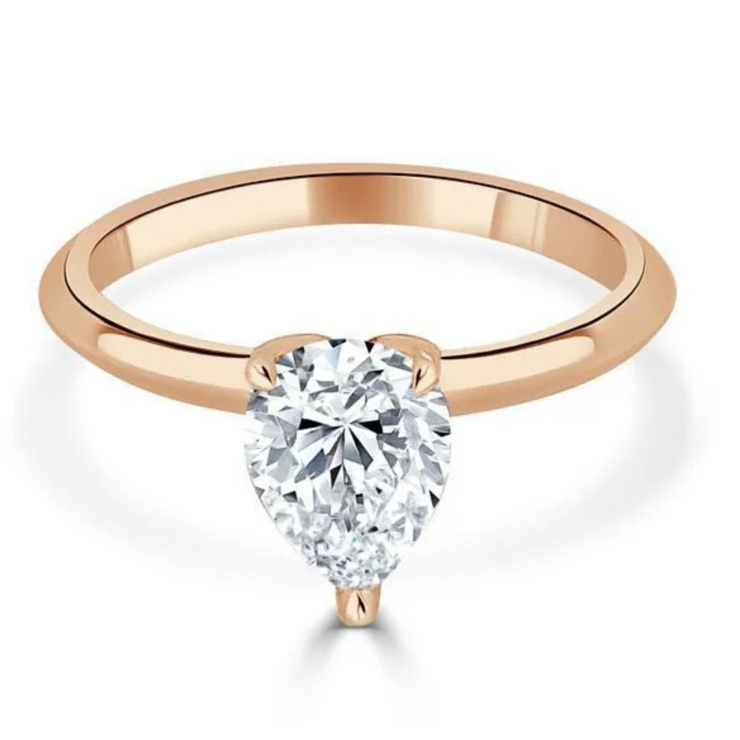 Imagine Bridal 14K Rose Gold Pear Diamond 1.00ct