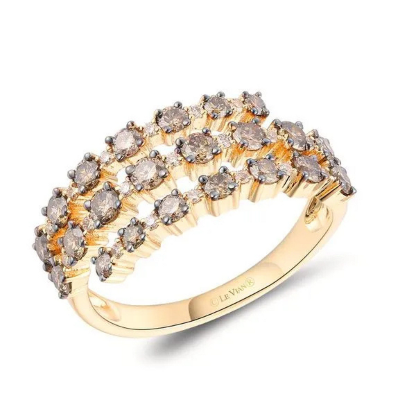 Le Vian 14K Honey Gold Chocolate Diamonds and Nude Diamonds Ring 1ct