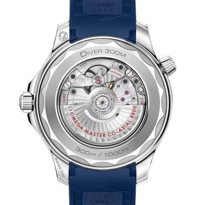 Omega Seamaster Diver 300M Blue Rubber Grey Dial Automatic Watch 42 mm