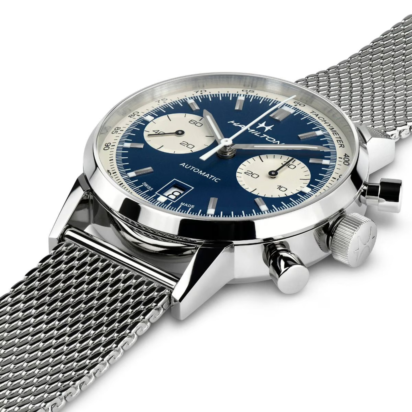 Hamilton Intra-Matic Chronograph Blue Stainless Steel Automatic Watch 40 mm