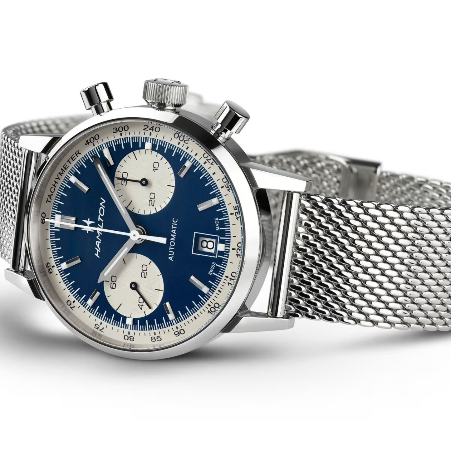 Hamilton Intra-Matic Chronograph Blue Stainless Steel Automatic Watch 40 mm