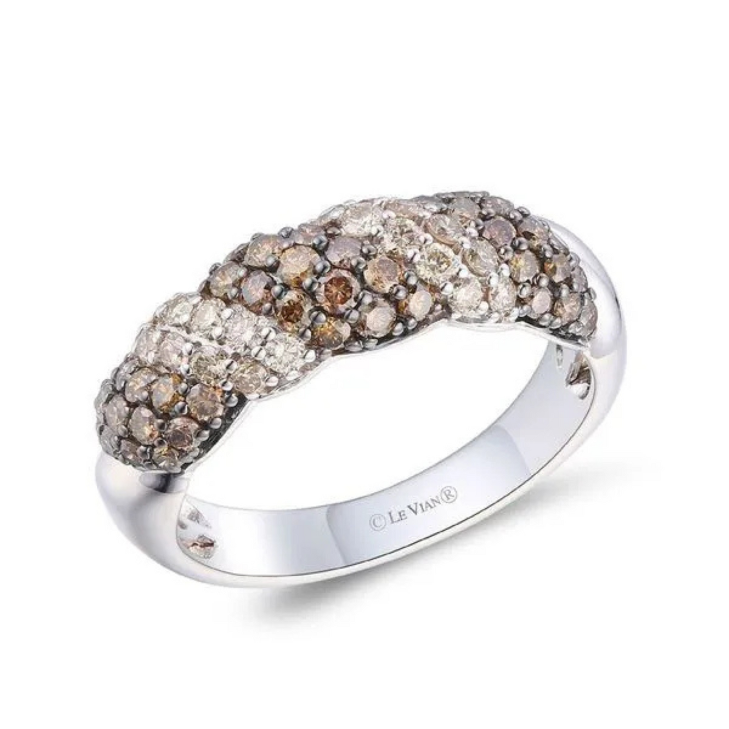 Le Vian 14K Vanilla Gold Chocolate Diamonds and Nude Diamonds Ring 0.75ct
