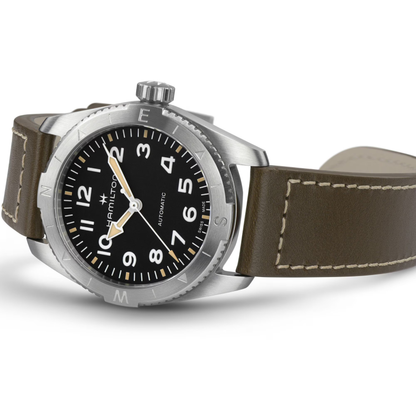 Hamilton Khaki Field Expedition Stainless Steel Automatic Watch - Light Brown Strap 37 mm