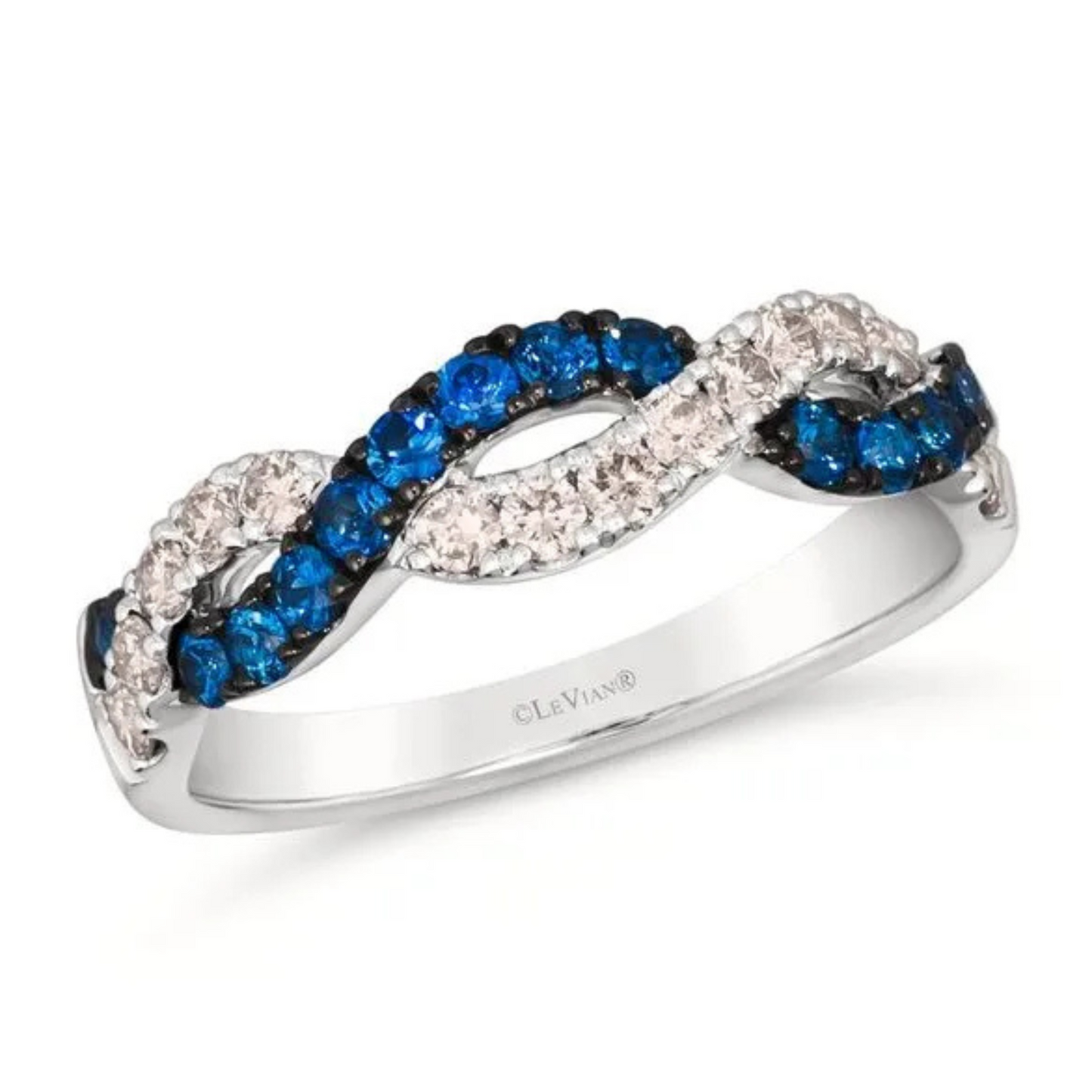 Le Vian 14K Vanilla Gold Blueberry Sapphire and Nude Diamonds Ring 0.375ct