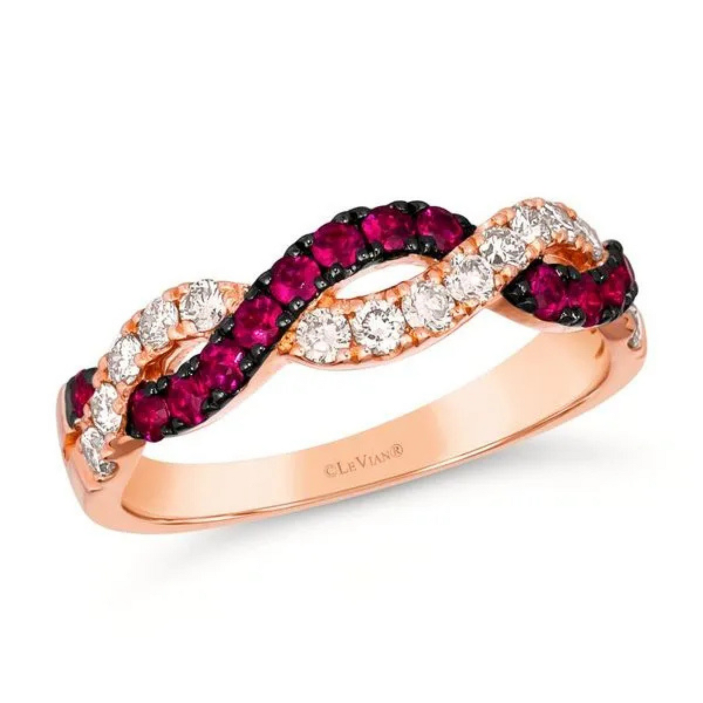 Le Vian 14K Strawberry Gold Passion Ruby and Nude Diamonds Ring 0.375ct
