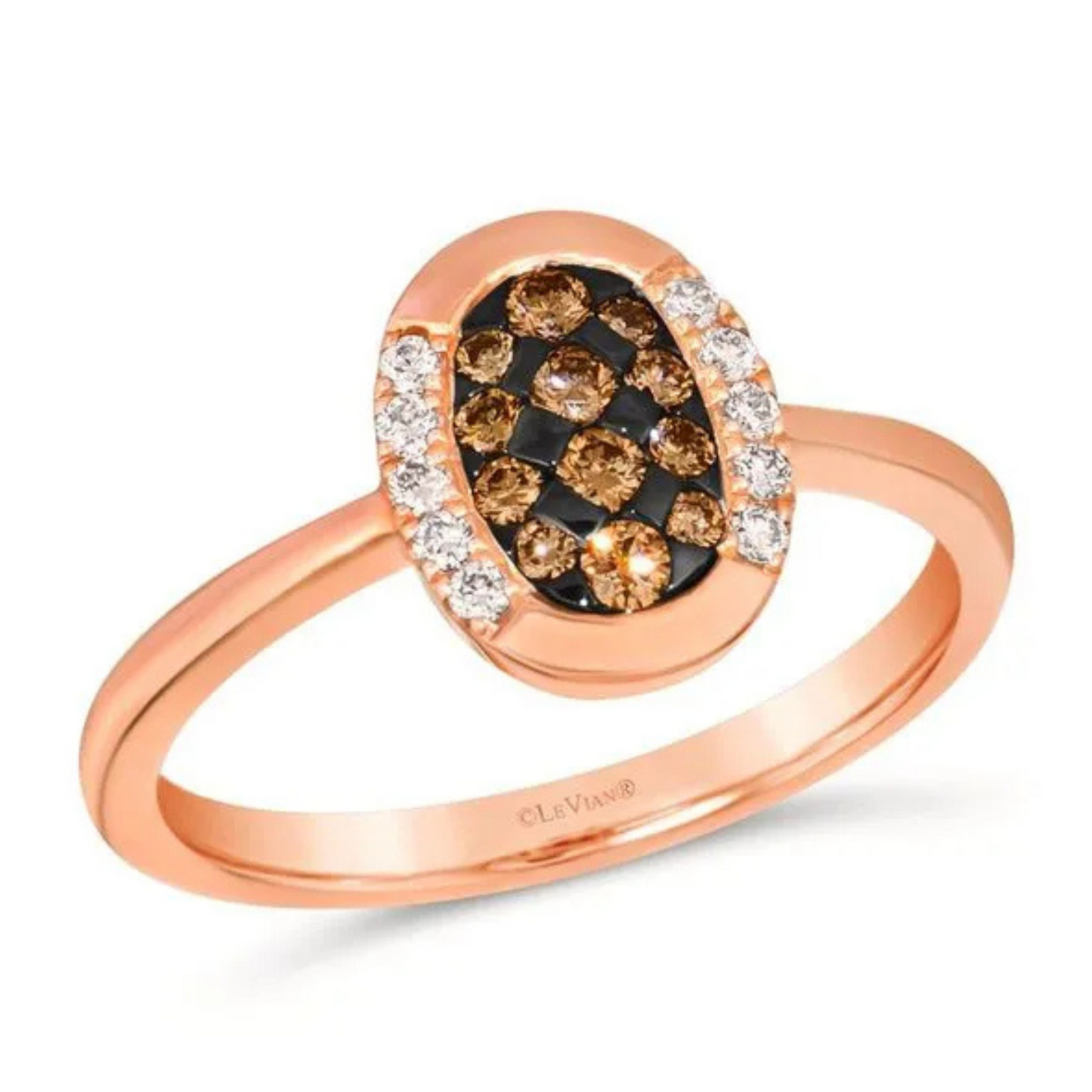 Le Vian 14K Strawberry Gold Chocolate and Nude Diamonds Ring 0.25ct