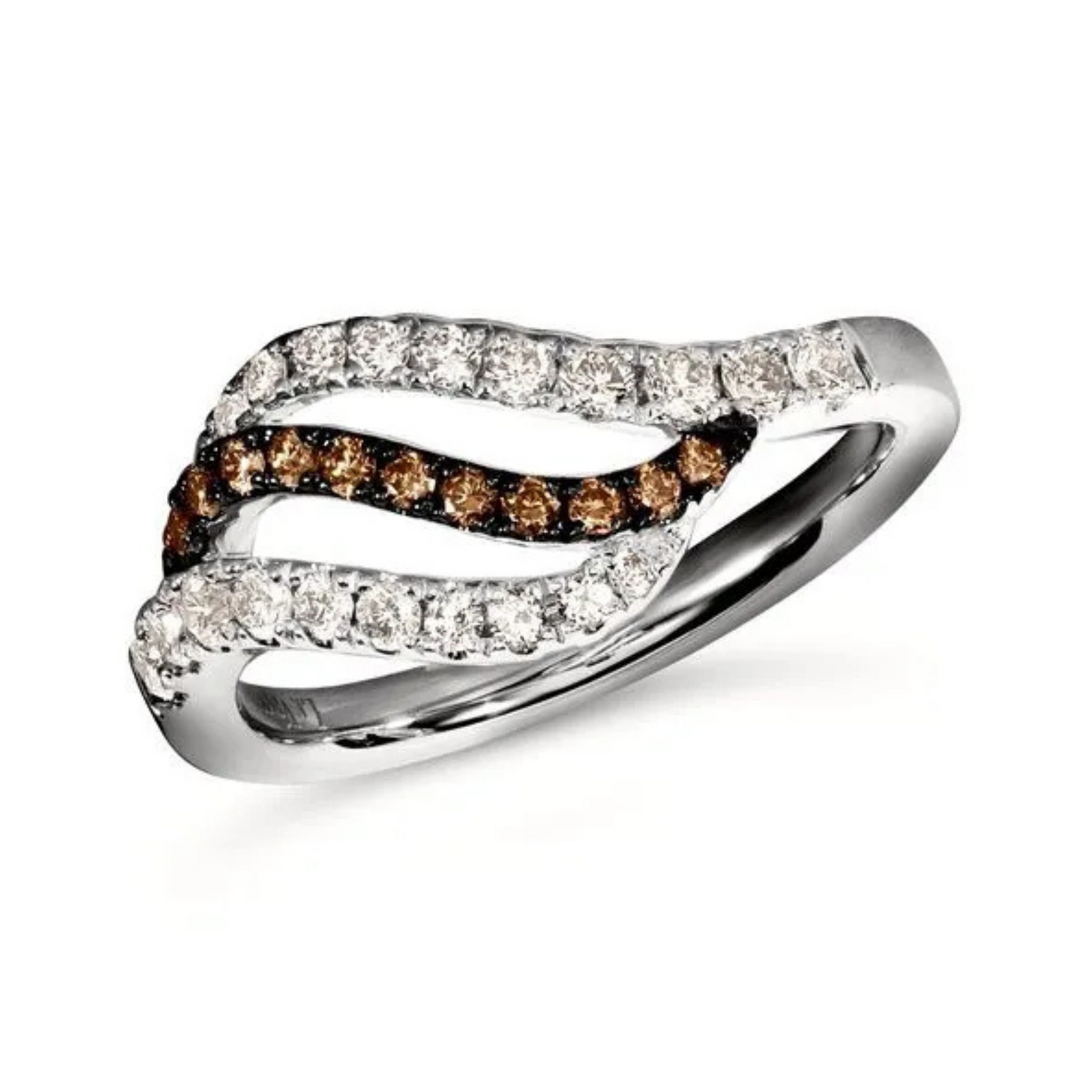 Le Vian 14K Vanilla Gold Nude and Chocolate Diamonds Ring 0.375ct