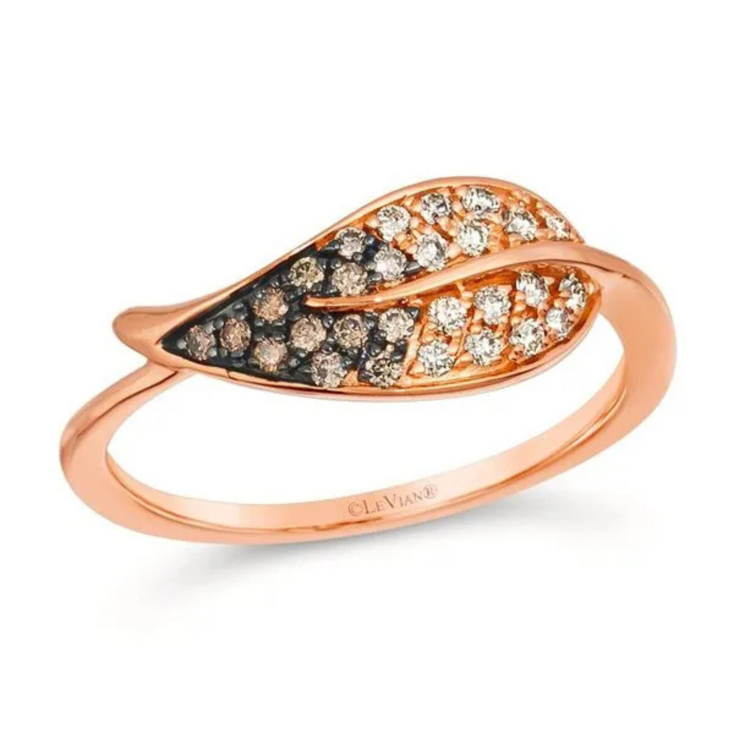 Le Vian 18K Strawberry Gold Chocolate Ombré Diamonds Ring 0.25ct