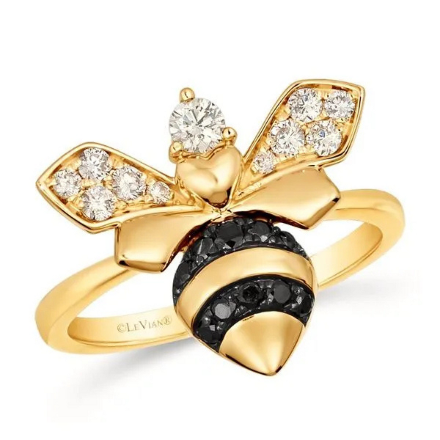 Le Vian 14K Honey Gold Nude and Blackberry Diamonds Ring 0.333ct