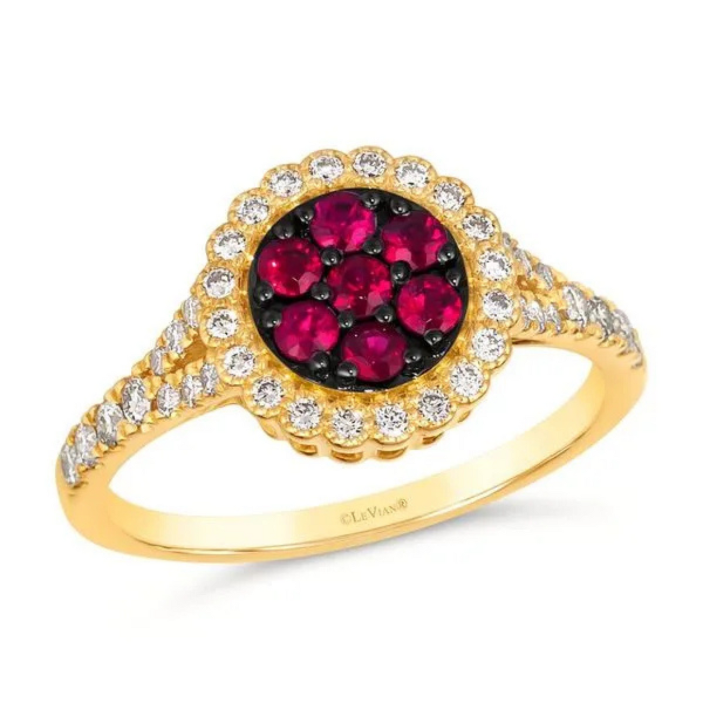 Le Vian 14K Honey Gold Passion Ruby and Nude Diamonds Ring 0.375ct