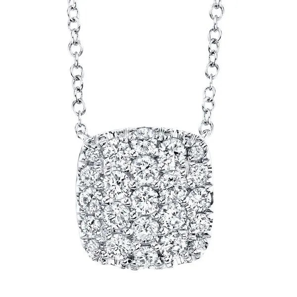Shy Creation Open Link (18”, adjustable) in 14K White Gold featuring Diamonds.