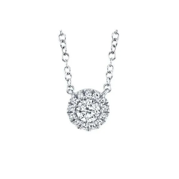 Shy Creation Open Link (18”, adjustable) in 14K White Gold featuring Diamonds.