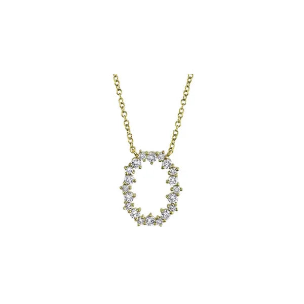 Shy Creation Open Link (18”, adjustable) in 14K Yellow Gold featuring Diamonds.