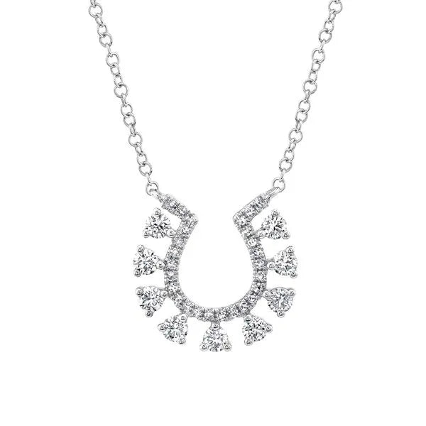 Shy Creation Open Link (18”, adjustable) in 14K White Gold featuring Diamonds.