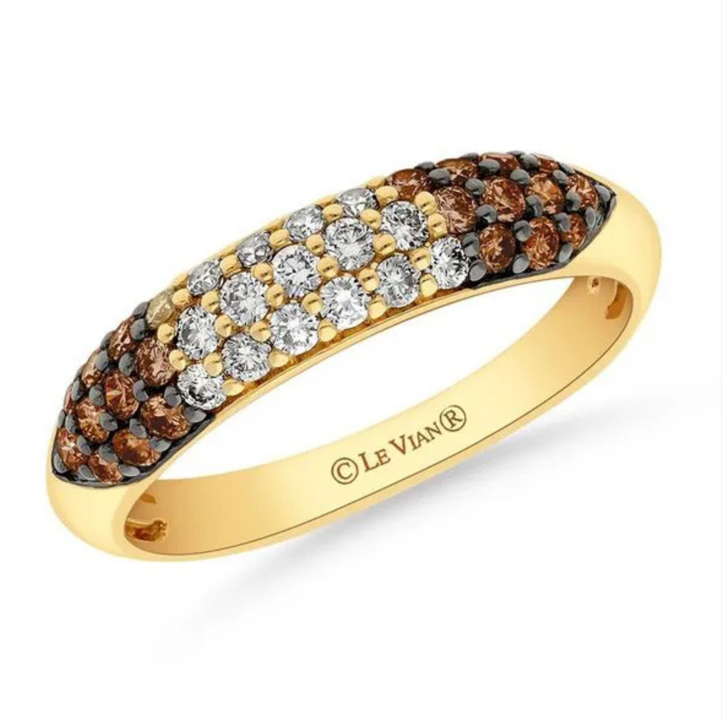 Le Vian 14K Honey Gold Nude, Vanilla and Chocolate Diamonds Ring 0.25ct